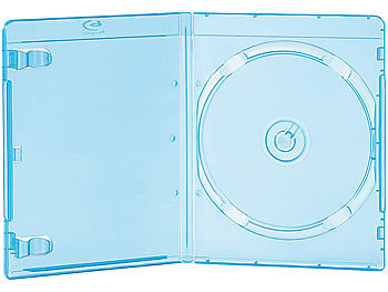 PEARL Blu-ray Slim-Soft-Hüllen blau-transparent im 10er-Pack für je 1 Disc