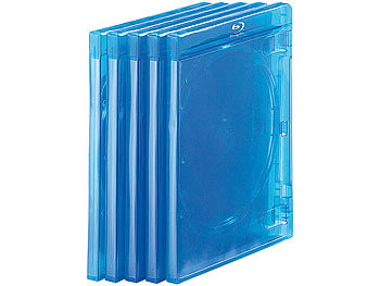 PEARL Blu-ray Soft-Hüllen blau-transparent im 50er-Pack für 2 Discs