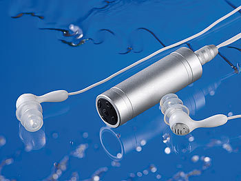 auvisio Wasserdichter MP3-Player "DMP-417.H2O" 2 GB aus Aluminium