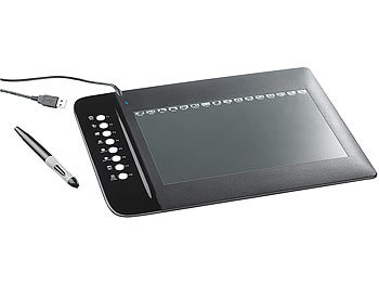 GeneralKeys Premium USB-Grafik Tablet mit 8 Hotkeys, 254 x 159 mm