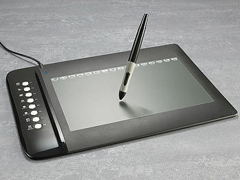 GeneralKeys Premium USB-Grafik Tablet mit 8 Hotkeys, 254 x 159 mm