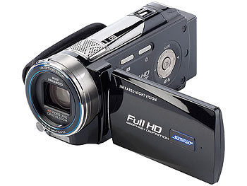 Somikon Full-HD-Camcorder DV-883.IR mit Infrarot-LED, HDMI, 10x-Zoom
