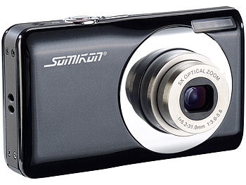 Somikon Digitalkamera DC-128.s mit 15 MP, 5x opt. Zoom, Stabilisator