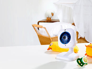 Baby Überwachungskamera: FreeTec Baby-Monitor für iPhone mit WLAN, IR, 2-Wege-Audio (Versandrückläufer)