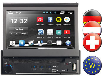 NavGear 1-DIN Android-Autoradio mit 7"-Navi Westeuropa (refurbished)