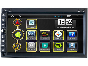NavGear 2-DIN Android-Autoradio - GPS, WiFi, BT2, Miracast (Versandrückläufer)