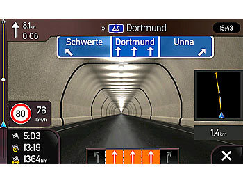NavGear 2-DIN-Autoradio für Volkswagen, Karten für Deutschland