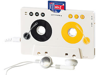 auvisio MP3-Player für Kassettenautoradio, Kassettenadapter mit Fernbedienung