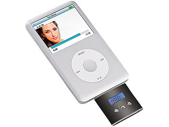 auvisio Mini-FM-Transmitter z.B.für iPod nano 4/5, iPhone 3G/3Gs/4/4s