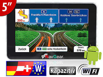 NavGear 5"-Navi mit Android "StreetMate GTA-50-3D.plus" (Westeuropa)