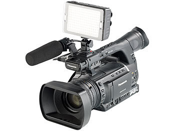 Somikon Foto- und Videoleuchte FVL-616.d mit 160 LEDs, 3.200 - 5.500 K