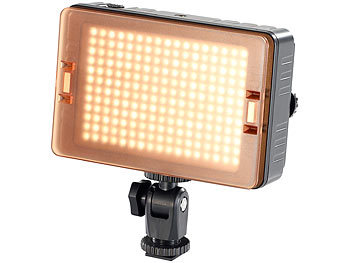 LED Fotoleuchte: Somikon Foto- und Videoleuchte FVL-1420.d mit 204 Tageslicht-LEDs