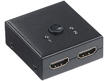 auvisio 2-Port-HDMI-1.4-Splitter und -Switch, für Videos in 4K UHD & 3D, HDCP