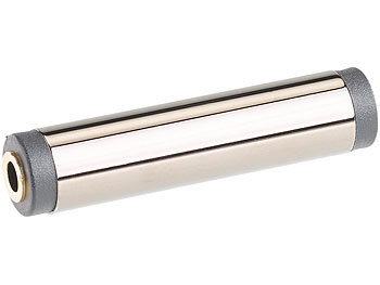 Klinke Adapter: auvisio 3,5-mm-Klinken-Kupplung, Buchse auf Buchse, 44 mm, vergoldet