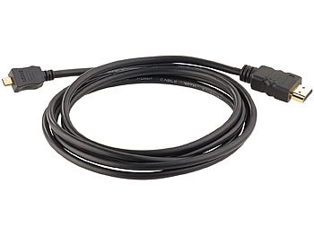 HDMI-Micro-Kabel für Monitore, Displays, PCs, TVs, Beamer, Notebooks, Laptops Hdmikabel