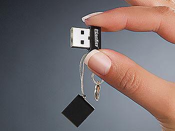 PConKey mini USB2.0-Speicherstick "Square II", 4 GB, schwarz