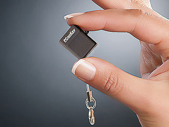 PConKey mini USB2.0-Speicherstick "Square II", 4 GB, schwarz