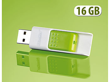 PConKey USB-Speicherstick UPD-116, grün/weiß, 16 GB