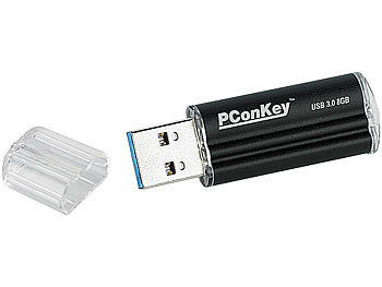 PConKey USB-3.0-Speicherstick UPD-3128, 128 GB, Aluminium