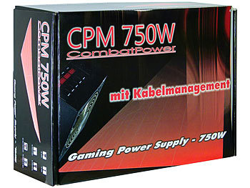 Inter-Tech CPM 750W modular Netzteil (750 Watt, 8x SATA, 140mm Lüfter)