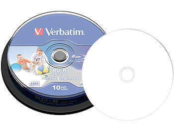 Verbatim Blu-ray Rohling LTH BD-R 25GB 1-6x, printable 10er-Spindel