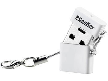 PConKey USB-2.0-Mini-Speicherstick "Square II CL", 32 GB, weiß