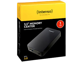 Intenso Memory Center Externe 3,5"-Festplatte 1 TB, USB 3.0, schwarz