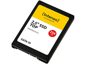 SSD-Platten Einbau: Intenso TOP SSD-Festplatte mit 256 GB, 2,5", bis 520 MB/s, SATA III