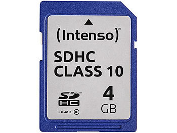 SD Speicherkarten: Intenso SDHC-Speicherkarte 4 GB, Class 10, bis 40 MB/s