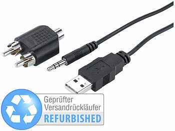 Adapter zum Schallplatten digitalisieren: Q-Sonic Audio-Digitalisierer & MP3-Recorder "AD-330 USB" Versandrückläufer