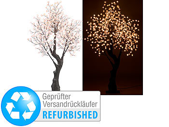 Lichter-Baum: Luminea LED-Deko-Kirschbaum, 576 beleuchtete Blüten, 200 cm, Versandrückläufer