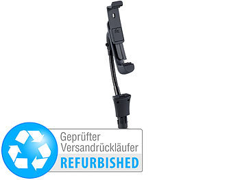 Handyhalter Schwanenhals: Callstel Kfz-Schwanenhals-Halterung mit Ladefunktion, Micro-USB (refurbished)