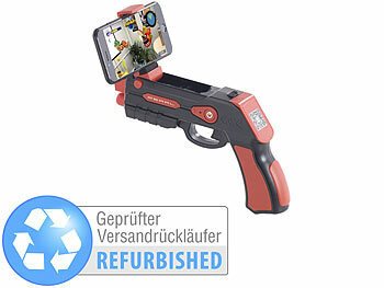 Pistole mit für AR-Spiel, Bluetooth: Callstel Augmented-Reality-Pistole mit Bluetooth, Versandrückläufer