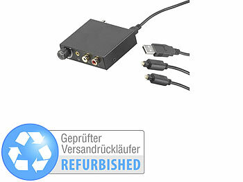 Audiokonverter: auvisio Audio-Konverter digital (TOSLINK/Koaxial) zu analog, Versandrückläufer
