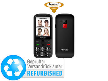 Handy mit Kamera: simvalley Mobile Komfort-Handy mit Garantruf Premium, Versandrückläufer