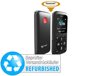 schnurlos Telefon: simvalley Mobile 5-Tasten-Senioren- & Kinder-Handy mit Garantruf Versandrückläufer