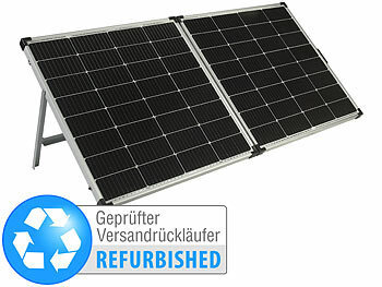 Solar-Panele tragbar: revolt Faltbares Solarpanel mit monokristallinen Zellen, Versandrückläufer