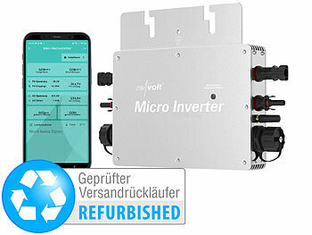 WLAN Wechselrichter: revolt WLAN-Mikroinverter für Solarmodule, 600 W, App, Versandrückläufer