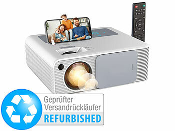 Video Beamer: SceneLights LED-Full-HD-Beamer, native 1080p, 800 ANSI-Lumen, Versandrückläufer