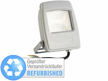 LED außen Flutlicht Strahler: KryoLights Wetterfester LED-Fluter, 20 Watt, 1.600 Lumen, IP65, Versandrückläufer