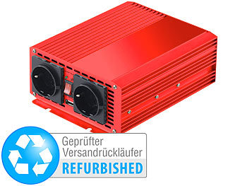 230-V-Wandler: revolt Kfz-Spannungswandler 700 W, 2x 230 V, USB (Versandrückläufer)