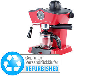 Espresso-Kaffeemaschine: Rosenstein & Söhne Dampfdruck-Siebträger-Espressomaschine (Versandrückläufer)