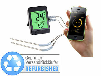 Grillthermometer iPhone: Rosenstein & Söhne Grillthermometer m. Bluetooth, Versandrückläufer