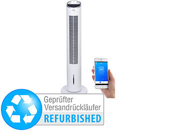 3in1-Turmventilator: Sichler 3in1-WLAN-Luftkühler mit App, für Siri, Versandrückläufer