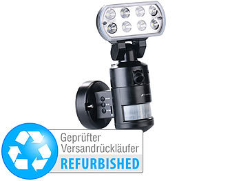 VisorTech IP-Kamera + LED-Flutlicht,8W Bewegungsverfolgung (Versandrückläufer)