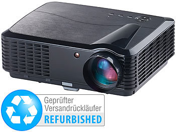 Beamer mit Mediaplayer: SceneLights LED-LCD-Beamer mit Media-Player,1280 x 800 (HD) (Versandrückläufer)