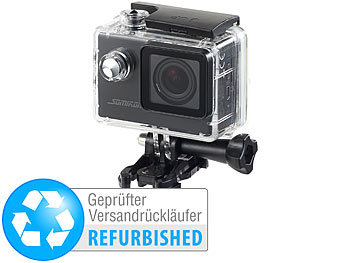 Action Actioncam: Somikon 4K-Action-Cam mit Full HD, Unterwassergehäuse (Versandrückläufer)
