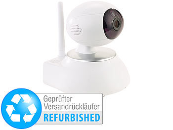 IP Überwachungskamera: VisorTech HD-IP-Kamera mit Nachtsicht, Alarmfunktion (Versandrückläufer)
