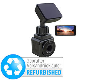 Dashcam mit Akku: NavGear WiFi-Mini-Dashcam, Full HD 1080p, G-Sensor, GPS (Versandrückläufer)