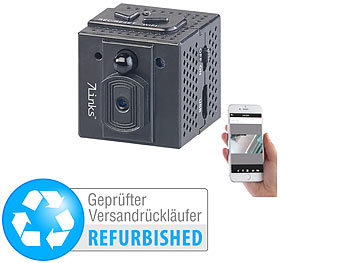 Minikamera Funk: 7links HD-Micro-IP-Überwachungskamera mit WLAN Nachtsicht (Versandrückläufer)